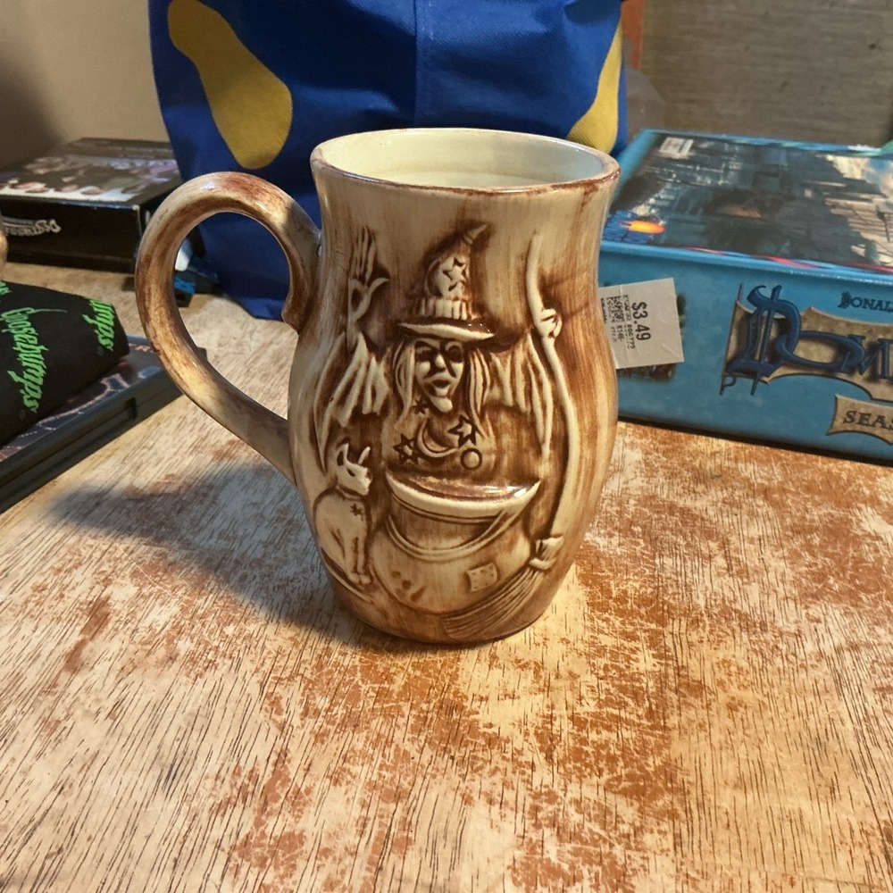 Salem The Witch City Massachusetts Mug Cup Spooky Halloween Witch Cauldron Cat